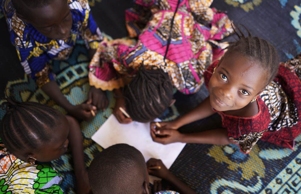 African children drawing