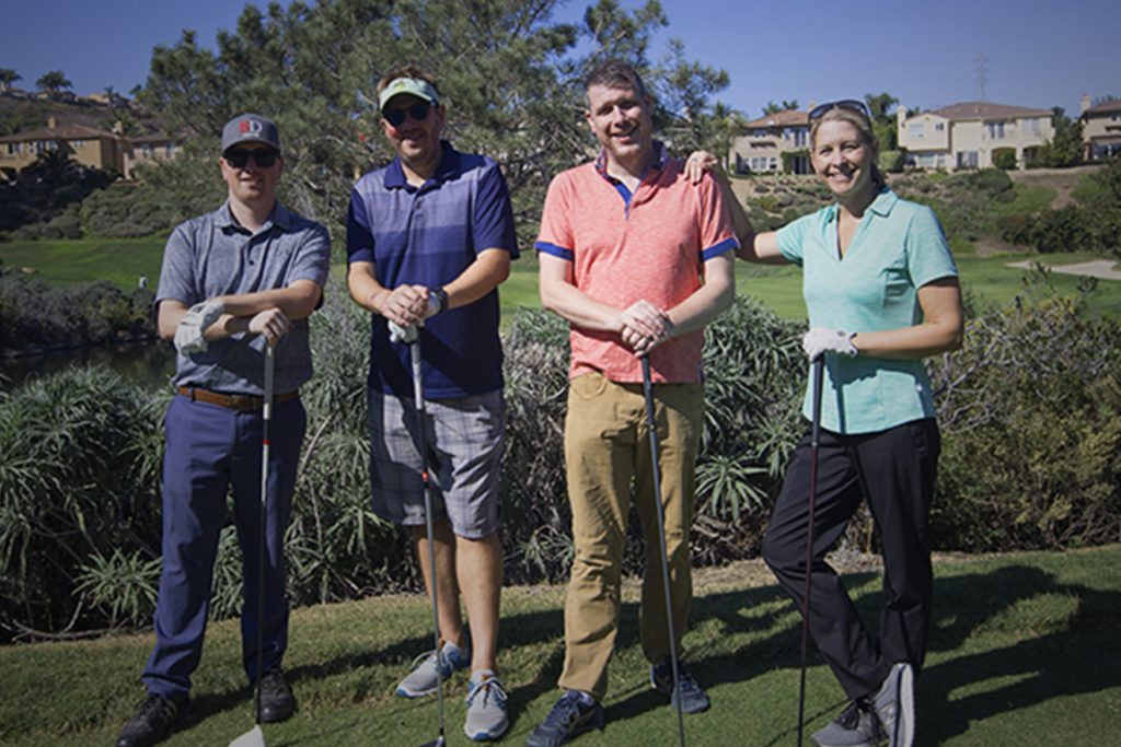 Keith with Account Strategists playing golf