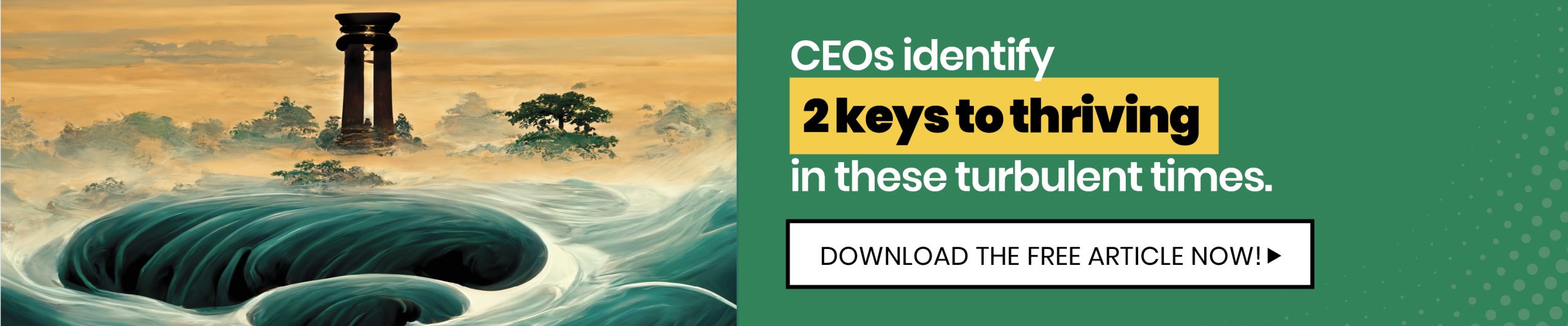 CEOs identify 2 keys to thriving in these turbulent times